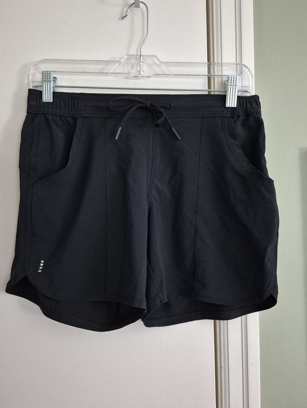 Lands' End Swim Shorts, Black, EUC, Half-elasticised Waist, Drawstring Pockets 4